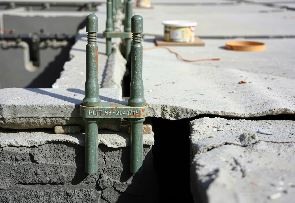 Detalle de ejecución en obra con refuerzo metálico