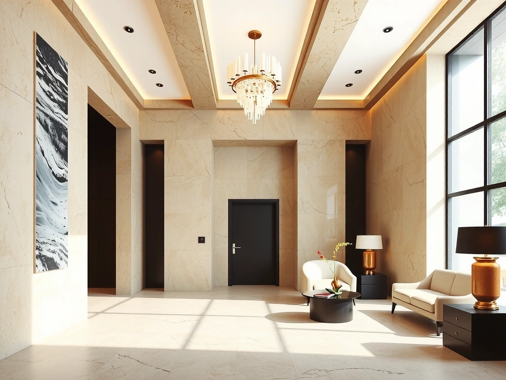 Revestimiento interior de lobby