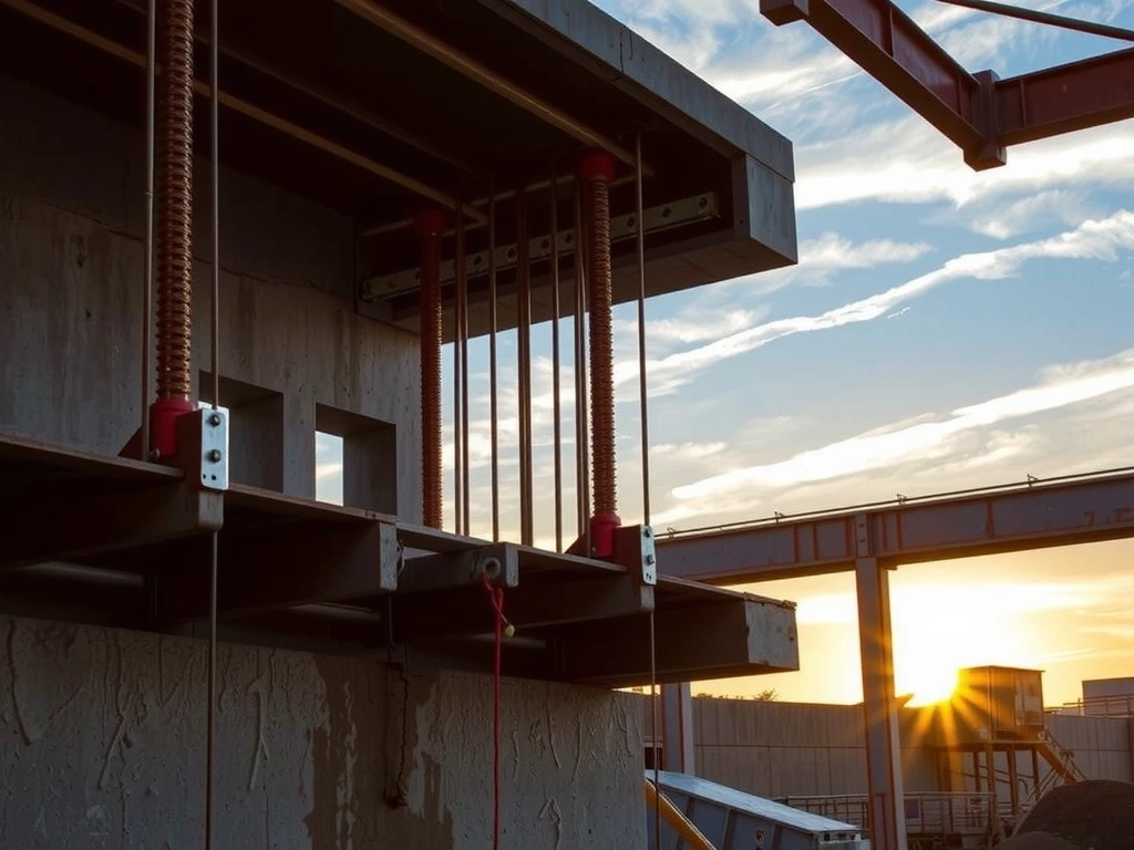 Estructura de hormigón y refuerzo